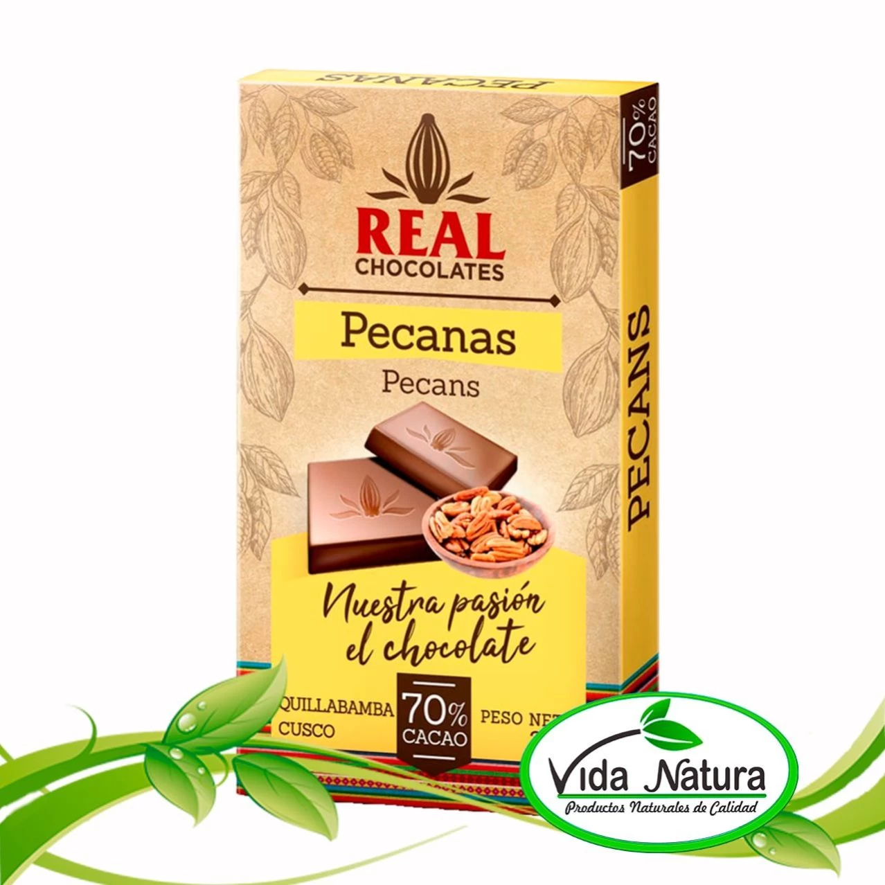 CHOCOLATE C/ PECANA 20 g - CACAO