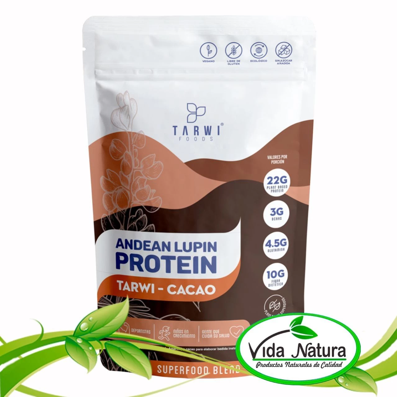 PROTEINA VEGETAL DE TARWI CON CACAO 250 g