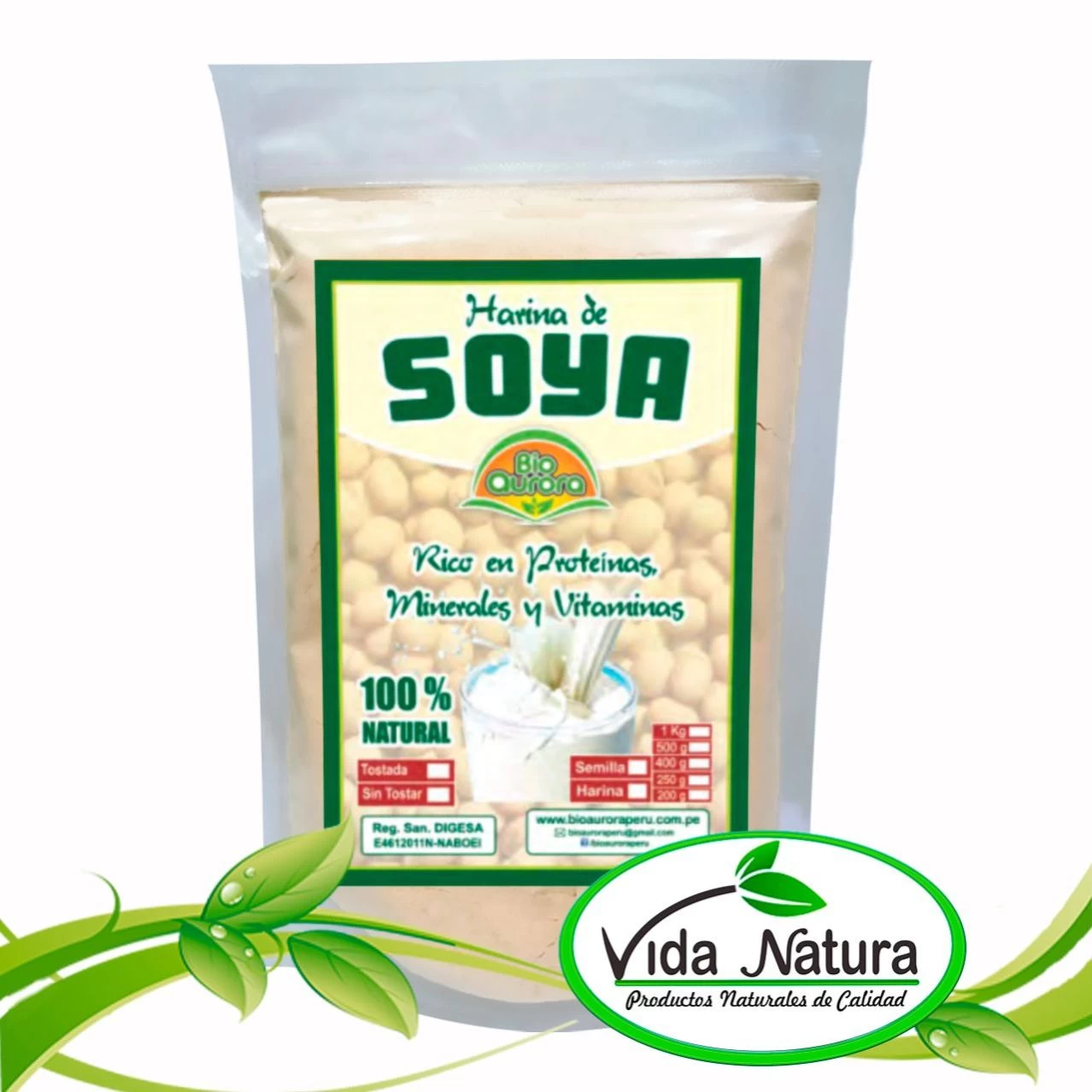SOYA TOSTADA POLVO 400 g