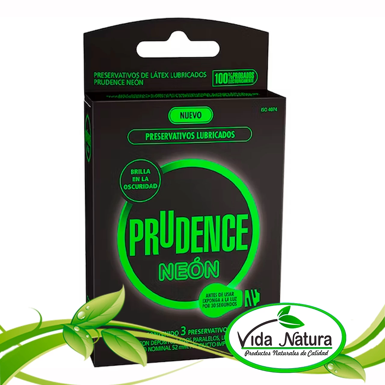 PRESERVATIVO NEON FOSFORECENTE- CAJA 3 UND PRUDENCE