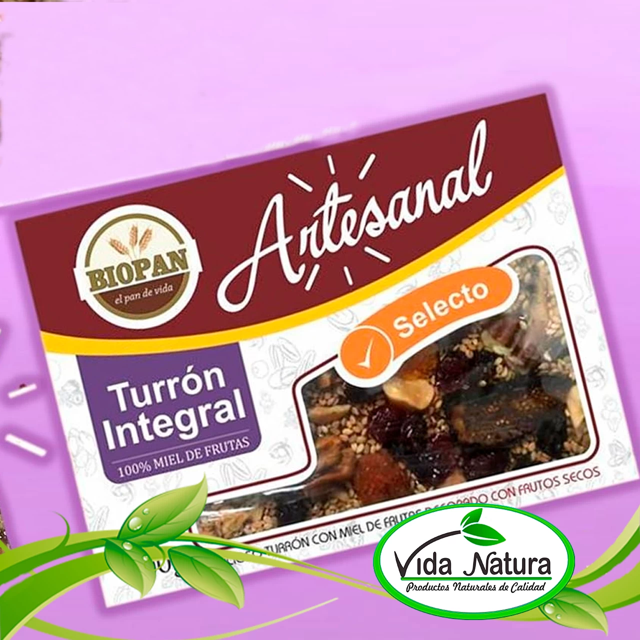 TURRON INTEGRAL VEGANO 500GR