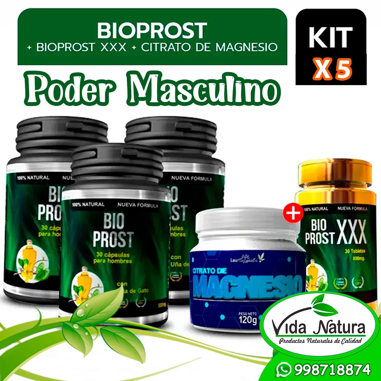 Bioprost Cápsulas x 30UN + Bioprost XXX Tabletas x 30Un + Citrato de Magnesio x