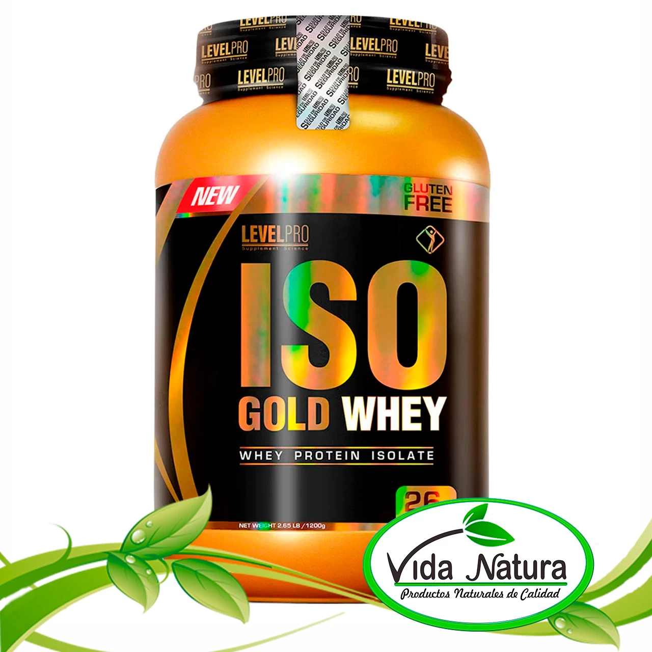 LEVEL PRO PROTEÍNA ISO GOLD WHEY 1.2Kg CHOCOLATE